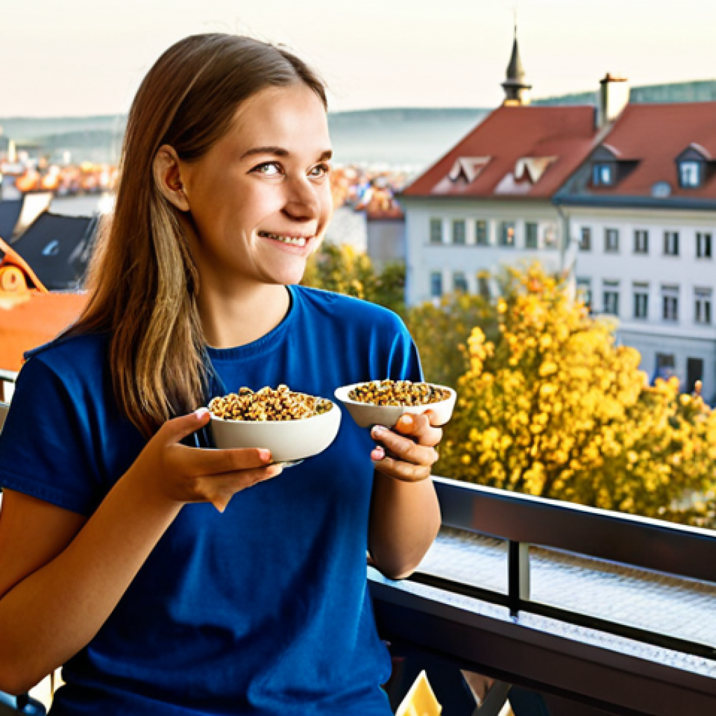 일주기 리듬 최적화를 위한 생활 습관 - Morning Light & Healthy Breakfast**

"A young woman, fully clothed in comfortable, casual attire, en...